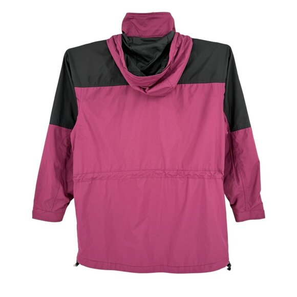 The North Face Women's Full Zip Logo Front Berry Black Lightweight Hooded Jacket - Picture 3 of 10